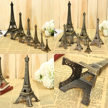 Bronze Ton Paris Eiffelturm Figur Statue Weinlese vorbildliche Dekor Legierung 4 Größen