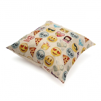 45x45cm Art  und Weiseausdruck Emoji Wurf Baumwollleinen Kissen Kasten Sofa Kissen Dekor