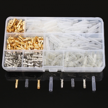 100 Sätze 3.9mm Motorrad Messing Farben Gewehrkugel Mann u. Weiblicher Draht Verbindungsstück