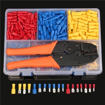900Pcs Elektrische Wire Steckverbinder Klemmen mit Crimpzange Assorted Set