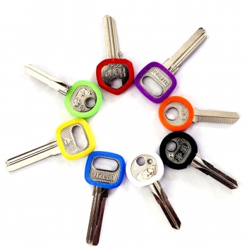 32pcs helle Farben hohle Silikon Schlüsselkappe bedeckt Deckel Schlüsselring mit Bly Braille