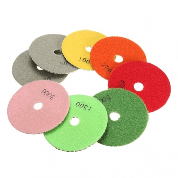 10pcs 4 Zoll 50-3000 Körnung nass trocken Diamantschleif Pads Set Diamantschleif Werkzeug
