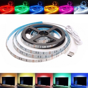 2M Nicht-wasserdichtes USB SMD3528 Fernsehhintergrund-Computer LED Streifen-Klebeband-flexibles Licht DC5V
