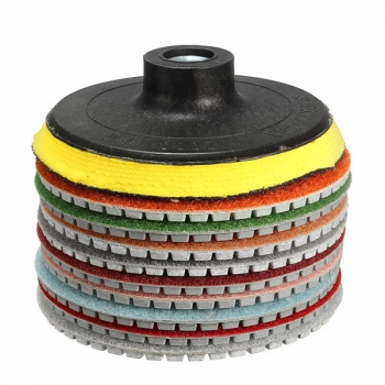 15pcs 4 Zoll 30-6000 Korn-Diamant-Polierscheibe mit Selbstklebender Auflage M14