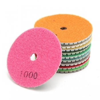 11pcs 80mm 30-3000 Korn-Diamant-Polierauflagen mit M14 Gewindeauflage