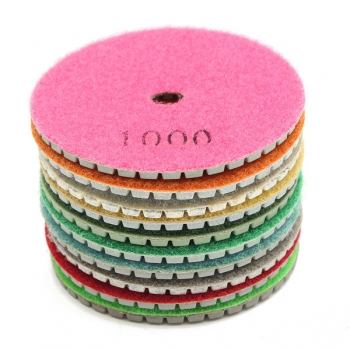 11pcs 80mm 30-3000 Korn-Diamant-Polierauflagen mit M14 Gewindeauflage