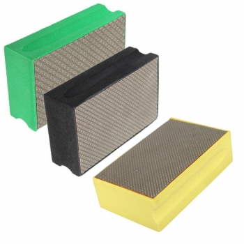 60/120/240 Korn-Diamant-Handauflagen Hand-Schleifstein für Stein-Glas-Polieren