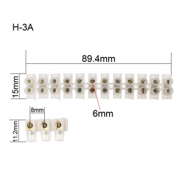 Excellway® PB02 3A Schraubklemmenblock Steckverbinder 12 Position Barrier Klemmenblöcke