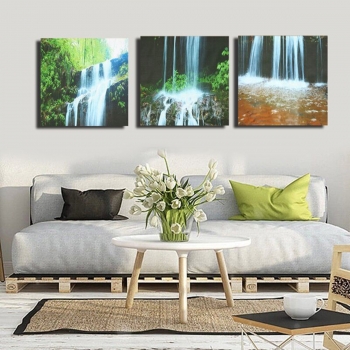 3 Cascade Large Waterfall Gerahmter Druck Gemälde Malerei Leinwand Wand Kunst Bild Home Decorate Wohnzimmer