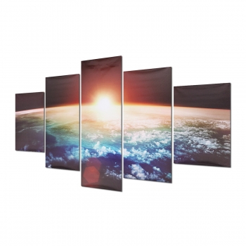 5 Kaskade Sonnenaufgang Erde Segeltuch Wand Anstrich Abbildung Hauptdekoration kein Gestaltet