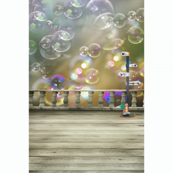 3x5Ft Tuch Bunte niedlichen Bubbles Floor Studio Kulisse Fotografie Prop Hintergrund