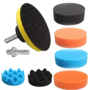 Drillpro 19PCS 80mm flache Schwamm Buff Polieren Pad Polieren Pad Kit Set