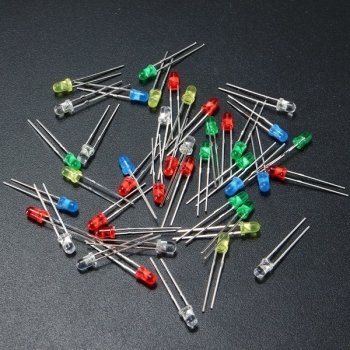 750 PC 3mm LED Diode Gelb Rot Blau Grün Weiß Sortiment Licht DIY Kit