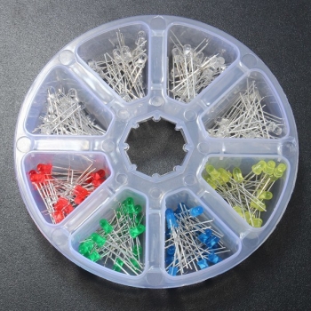 160 Stück 3mm LED Dioden gelb rot blau grünes Licht Sortiment DIY Kit