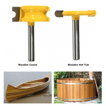 2pcs 1/4 Zoll Schaft Kanu Flöte und Bead Router Bits Set für die Holzbearbeitung
