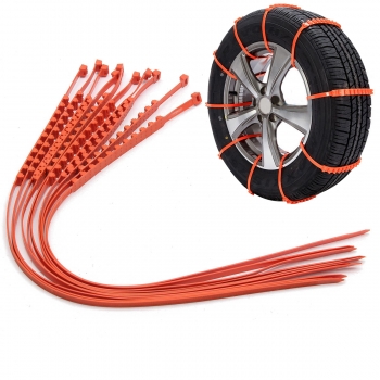 10PCS Auto-LKW-Schnee-Eis-Schlamm-Ketten Rad-Gummireifen-Gummireifen-rutschfeste verdickte Sehne