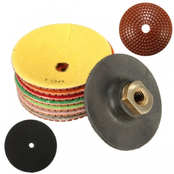 8pcs 4 Zoll 100mm Diamant-Polierkissen Schleifscheiben für Stein Marmor Granit