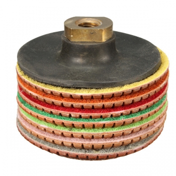 8pcs 4 Zoll 100mm Diamant-Polierkissen Schleifscheiben für Stein Marmor Granit