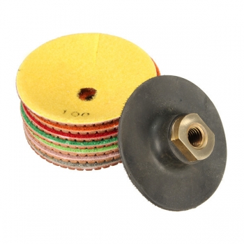 8pcs 4 Zoll 100mm Diamant-Polierkissen Schleifscheiben für Stein Marmor Granit