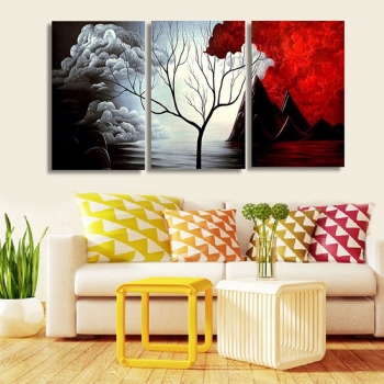 3 PCS Baum moderne abstrakte Landschaft Leinwand Gemälde Druck Bild Home Kunst kein Rahmen