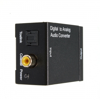 5V DC Digital Optischer Toslink oder SPDIF Koaxial zum analogen L / R RCA Audioadapter Convetor