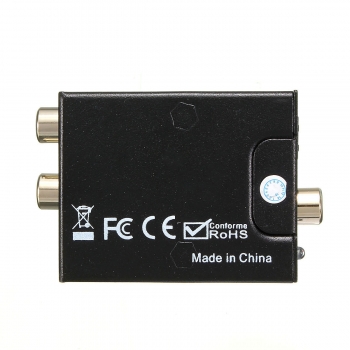 5V DC Digital Optischer Toslink oder SPDIF Koaxial zum analogen L / R RCA Audioadapter Convetor