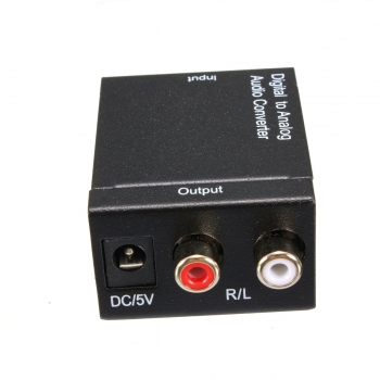5V DC Digital Optischer Toslink oder SPDIF Koaxial zum analogen L / R RCA Audioadapter Convetor
