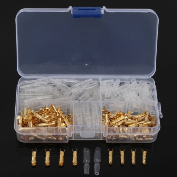 Excellway® TC02 120Pcs Messing Bullet 3.5mm Anschluss Stecker und Buchse