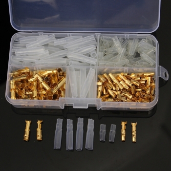 Excellway® TC02 120Pcs Messing Bullet 3.5mm Anschluss Stecker und Buchse