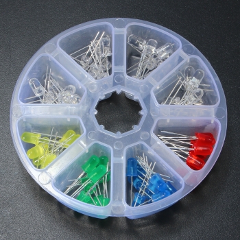 80Pcs 5mm Dioden Gelb Rot Blau GreenLED Licht DIY Sortiment Kit