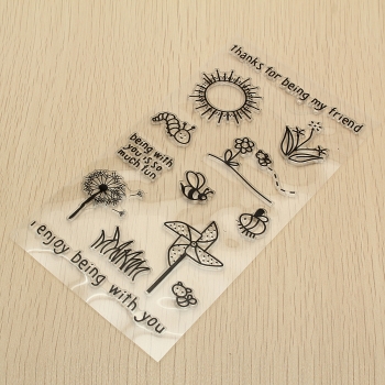Schmetterlings-Blumen-Silikon-transparente freie Stempel DIY Scrapbooking Album-Dichtung 20x11cm