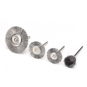 24pcs Mini Wire Stahl Messing Pinsel Set Polieren Pinsel Cup Räder für Rotary Tool