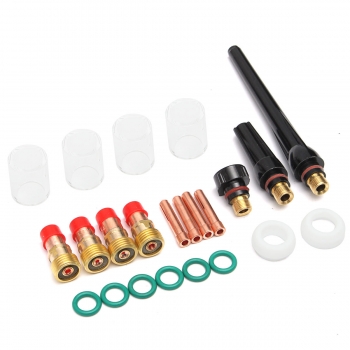 23Pcs WIG-Schweißzubehör Cup-Gasket Gas-Objektiv passend für WIG-Fackel WP-17/18/26