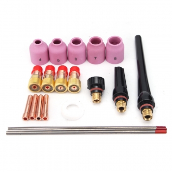 21Pcs WIG-Schweißbrenner Stubby Gas-Objektiv-Kit WT20 für Tig WP-17/18/26 Serie