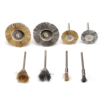 32pcs Messing Stahldraht Polierbürsten Set Polierräder Kit für Rotary Tools