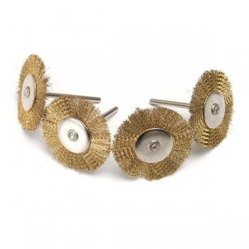 32pcs Messing Stahldraht Polierbürsten Set Polierräder Kit für Rotary Tools