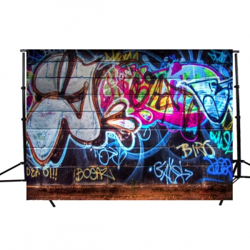 5x3FT Graffiti Wall Theme Fotografie Hintergrund Foto Backdrop Studio Requisiten