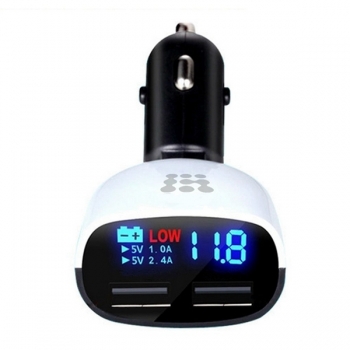 Universal 12 / 24V zu 5V 3.4A Doppel-USB-Hafen LED Auto-Aufladeeinheits-Spielraum-Aufladeeinheit für intelligentes Telefon
