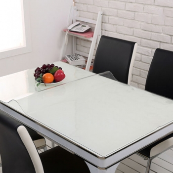 Wischen Sie saubere transparente Tischdecke Matte PVC Glas Effekt Antifouling Tisch Schutz Abdeckung
