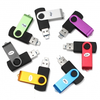 4GB / 8GB / 16GB/32GB 2 In 1 Micro USB 2.0 OTG Taiwan Chip U Festplatten Kartenleser 5-9M / S für Samsung PC