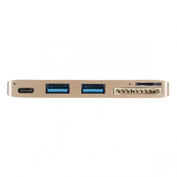 5 In 1 USB-C Hub 3.0 Type-C Ladeadapter Daten Sync Kartenleser für Apple MacBook Tablet