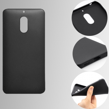 Dicke Schwarz TPU matt mobile weiche Schale Telefon Abdeckung Fall für Nokia 6
