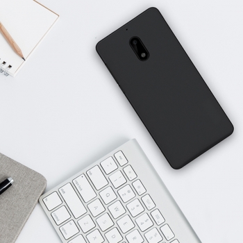 Dicke Schwarz TPU matt mobile weiche Schale Telefon Abdeckung Fall für Nokia 6