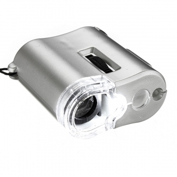 60X Mikroskop Loupe LED Licht Lupe Geld Detektor
