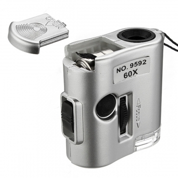 60X Mikroskop Loupe LED Licht Lupe Geld Detektor