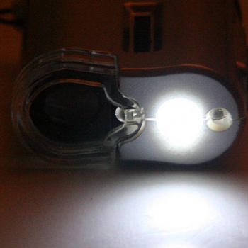 60X Mikroskop Loupe LED Licht Lupe Geld Detektor