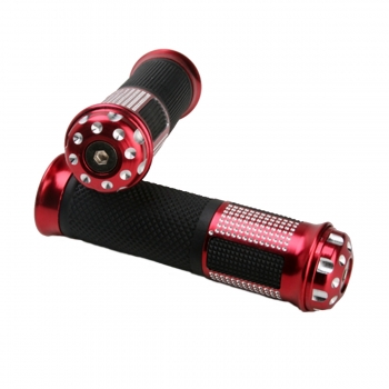 7/8 Zoll 22mm Motorrad handbar Griffe Aluminium Rot Universal