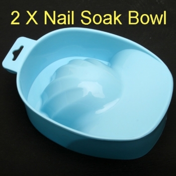 2 X Nagelkunstmaniküre saugt sich voll soaker rollen Acryltippwerkzeug