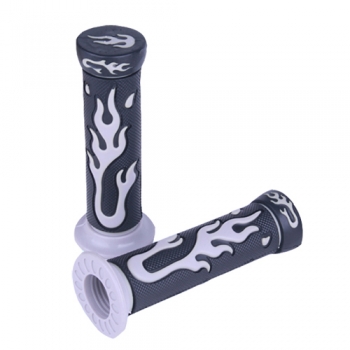 Universal Motorrad 7/8 Zoll-Gummi Flamme förmigen Lenker