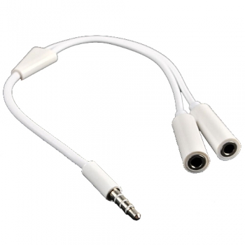 NEW 3.5mm Jack Headset Headphone Audio Splitter Adapter